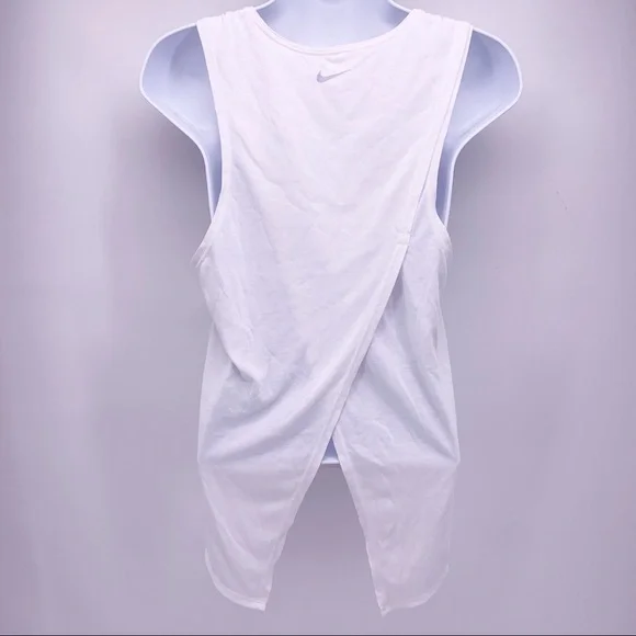 Nike Dri-Fit Peace Love Swoosh White Tank Top Size XS - Picture 5 of 11